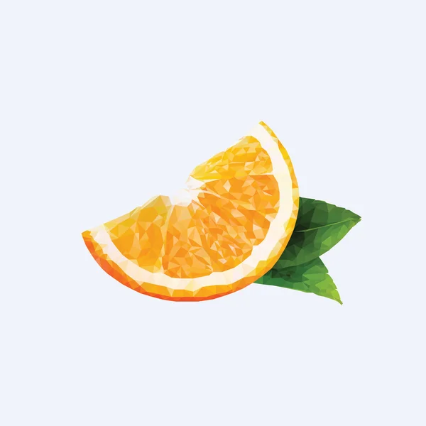 Una naranja aislada — Vector de stock