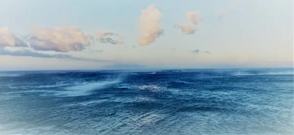 Seascape with the Atlantic Ocean on a stormy morning