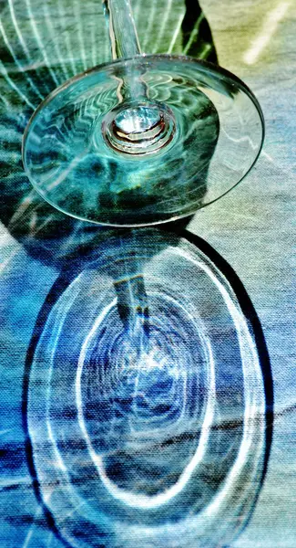 Stín sklenice na víno — Stock fotografie