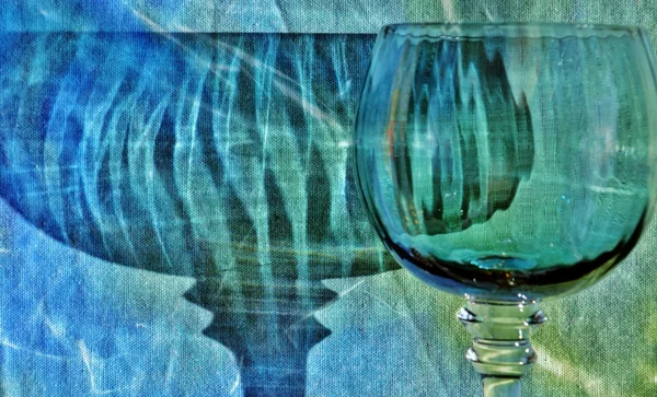 Cień kieliszek do wina — Zdjęcie stockowe