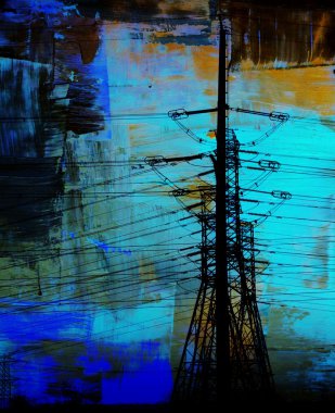 Güç hatları soyut