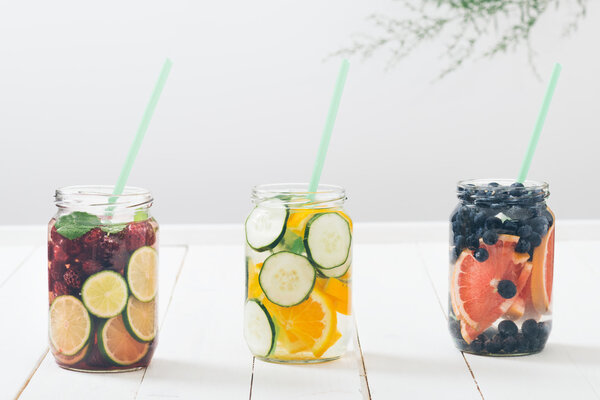 Fruit infused water.