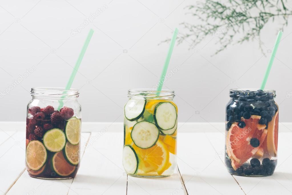 Fruit infused water.