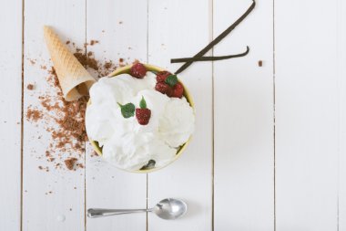 Vanilyalı dondurma.