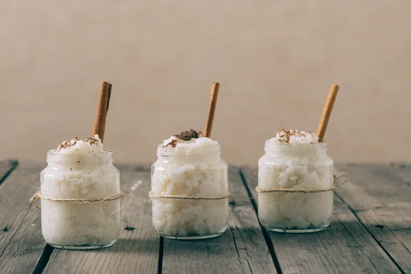 Rice pudding on the table — Stock Photo, Image