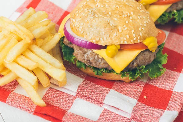 Amerikai marha hamburgerek — Stock Fotó