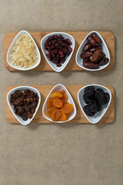 Dried fruit on the vintage table. — Stock Photo, Image
