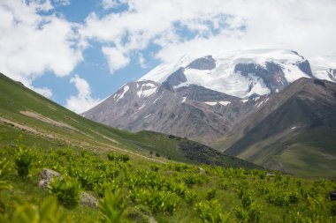 Dağ vadilerin ve tepelerin görünümünü