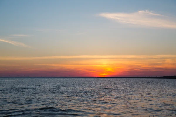 海上日落，天空 — 图库照片