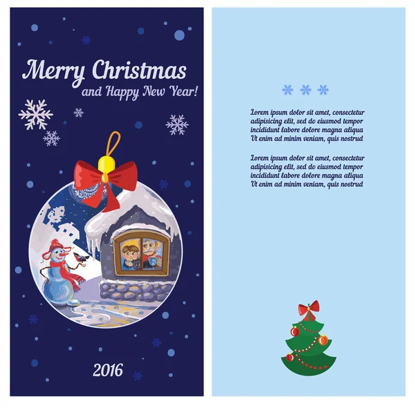 Christmas greeting vector card — Stock Vector