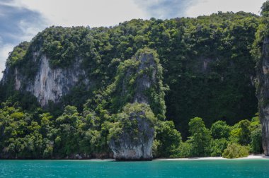 The Trees covered Cliffs. Koh Hong Island at Phang Nga Bay near Krabi and Phuket. Thailand.