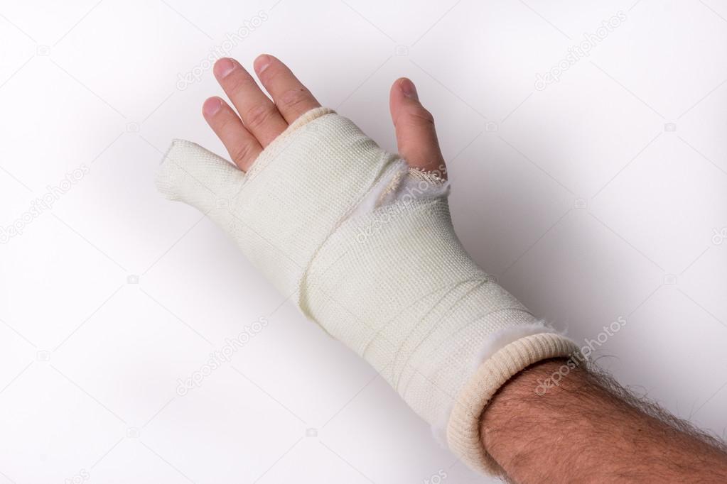 Little finger in cast — Stock Photo © wwyloeck 93970142