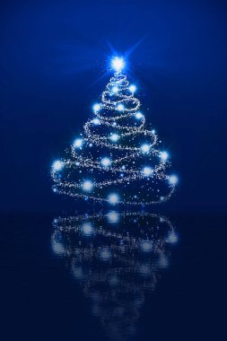 Soyut Noel ağacı kış arkaplanı. hisse illüstrasyonu