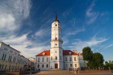 Mogilev, Beyaz Rusya - 23 Nisan 2014: Belediye, restore edilmiş mimari anıt XVII yy. Tarih Müzesi
