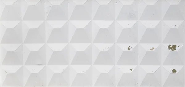 Tekstur latar belakang dari pagar beton dekoratif dengan pola persegi warna putih — Stok Foto