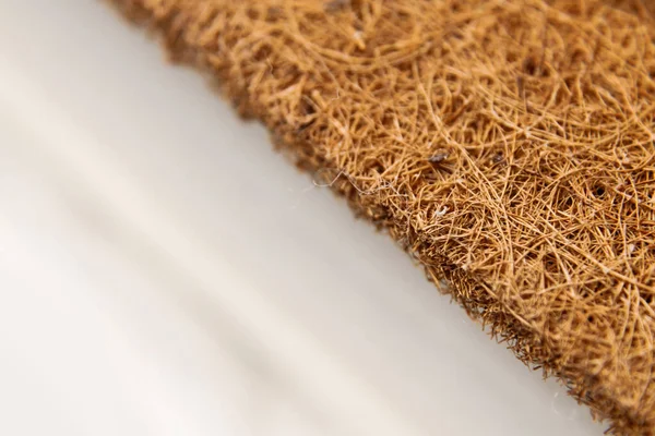 Close-up matras gemaakt van kokosvezels. macro foto met zachte focus — Stockfoto