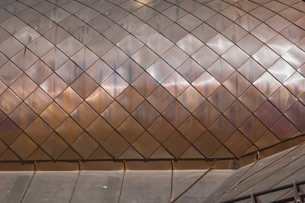 Dakstructuur van koperen metalen dakpannen — Stockfoto