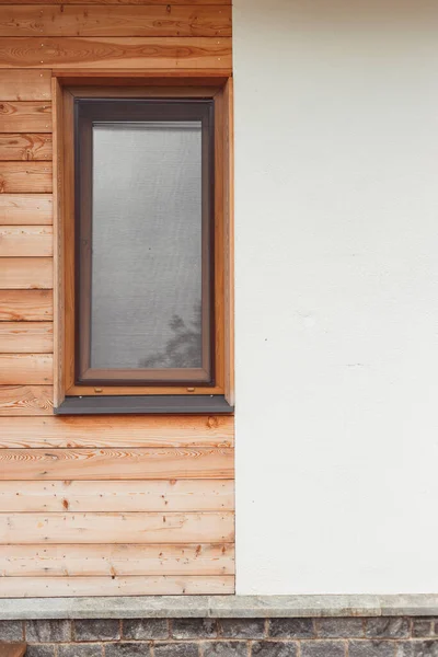 Contemporary private house facade with window — Stock Photo, Image