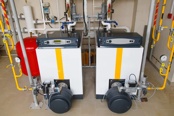 Industrie gas ketelwater Verwarming — Stockfoto