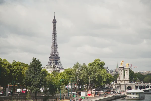 A Torre Eiffel em Paris. 29 Agosto 2014 — Fotografia de Stock