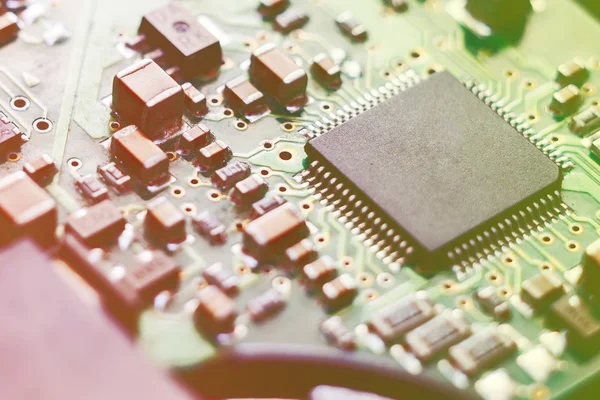 Hard Disk Circuit, Macro Photo — Stock Photo, Image