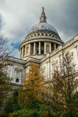St. Paul Katedrali Altındaki Üçlü Yaprakların Renkli Yaprakları .