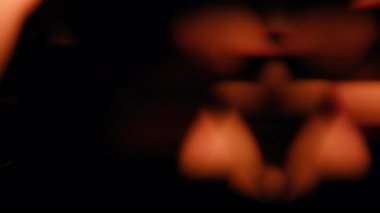 Turuncu Bulanık Işıklar İçin Bokeh Efekti .