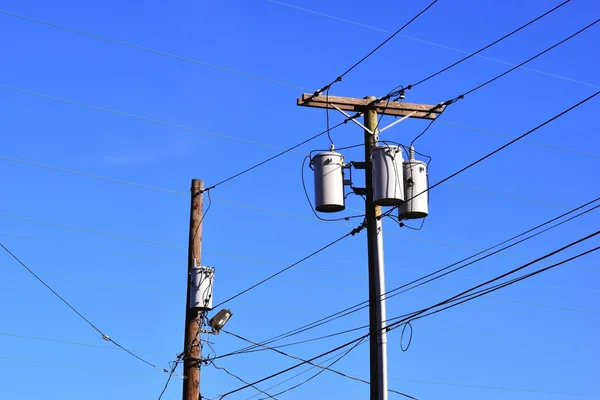 Electric utility poles — Stock Photo, Image