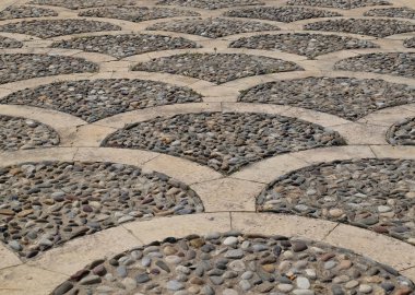 Arnavut kaldırımlı desen sokak