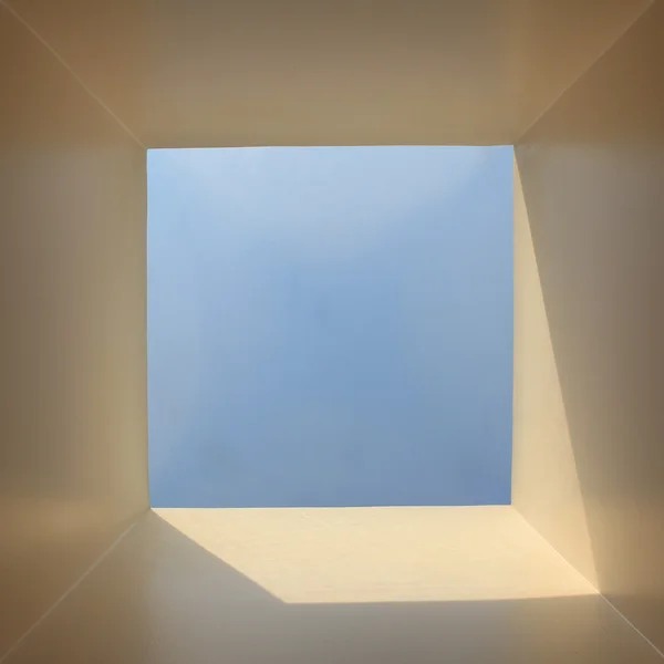 Ceiling window in apartment