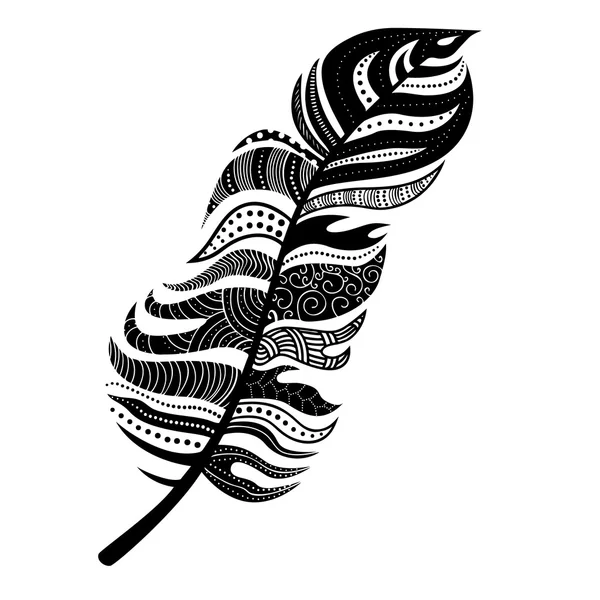 Декоративні стилізовані перо — стоковий вектор