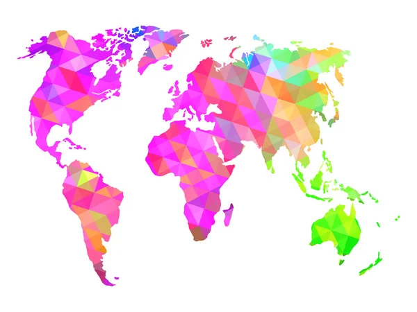 Mappa del mondo colorato. — Vettoriale Stock