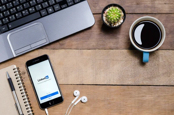 Linkedin es una red social — Foto de Stock