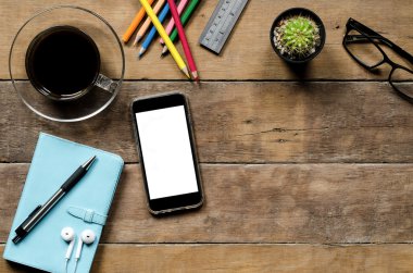 Kopya alanı ile Office in Üstten Görünüm