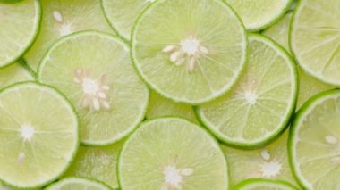 Üst görünüm limon dilimleri döndürme, kapat.