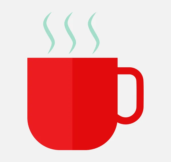 Tasse à café rouge — Image vectorielle