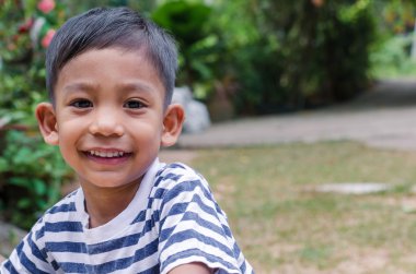Asyalı çocuk Smile (yüz kadar yakın).