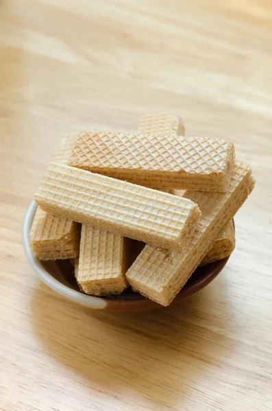 Vanilj mjölk Wafer är lätt mellanmål för koppla av tid. — Stockfoto