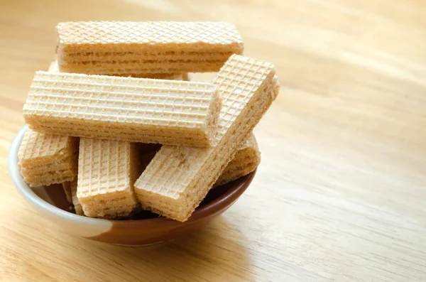 Vanillemilchwaffel ist ein einfacher Snack für entspannte Zeit. — Stockfoto