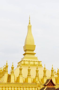 Pha That Luang (veya Büyük Stupa), Vientiane Şehri Laos 'un tek çekici simgesidir..