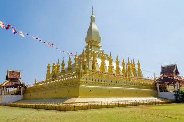 Pha That Luang (veya Büyük Stupa), Vientiane Şehri Laos 'un tek çekici simgesidir..