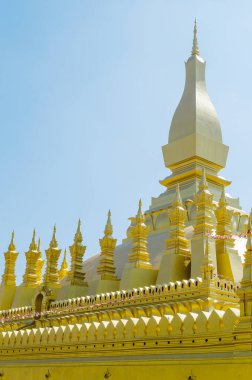 Pha That Luang (veya Büyük Stupa), Vientiane Şehri Laos 'un tek çekici simgesidir..