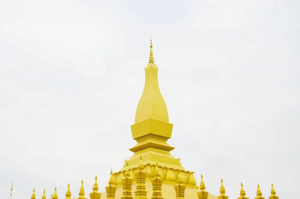 Pha Luang Grande Stupa Único Marco Atraente Cidade Vientiana Laos — Fotografia de Stock