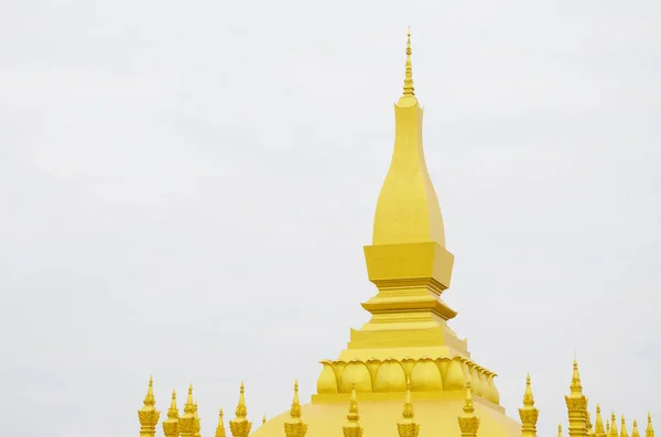Pha Luang Oder Große Stupa Ist Das Einzige Attraktive Wahrzeichen — Stockfoto