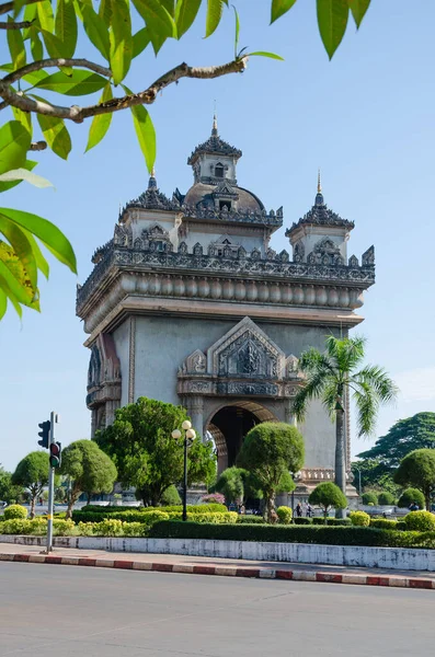 Patuxai Victory Monument Nebo Victory Gate Patuxai Znamená Gate Triumph — Stock fotografie