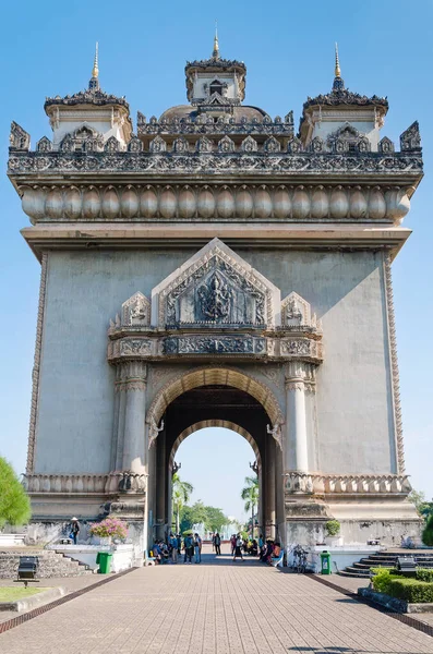 Patuxai Victory Monument Nebo Victory Gate Patuxai Znamená Gate Triumph — Stock fotografie