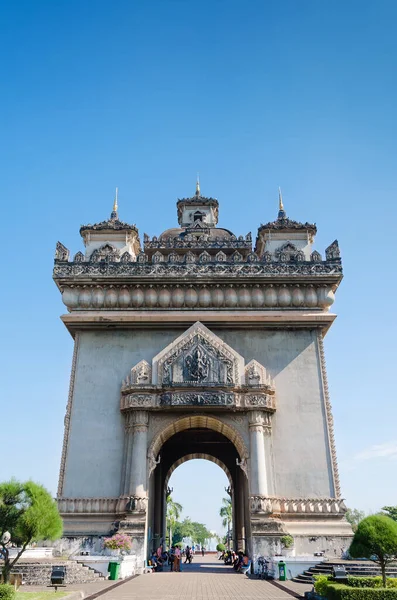 Patuxai Victory Monument Nebo Victory Gate Patuxai Znamená Gate Triumph — Stock fotografie