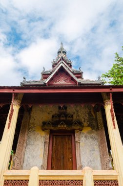 Wat Sisaket Manastırı 'nın Antik Pavyonu Vientiane Şehri Laos' un Dini Simgesidir..