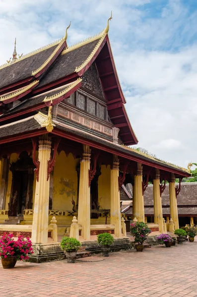 Antika Wat Sisaket Manastırı Vientiane Başkenti Laos 'un Dini Çekici Simgesidir..