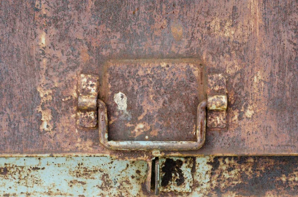 Rust Texture Old Door Closeup — стоковое фото